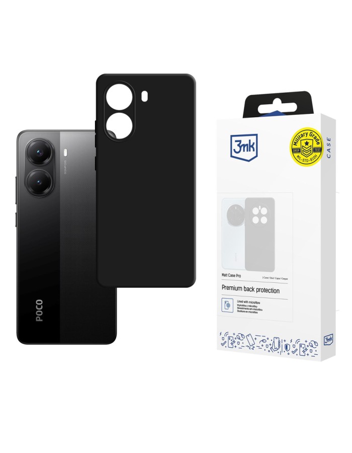 3mk Matt Case Pro for Xiaomi Poco X7 Pro 5G - Matte Black