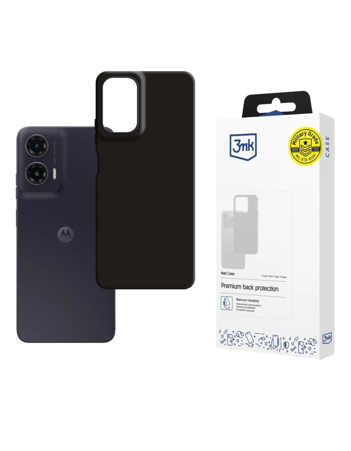 3mk Matt Case for Motorola Moto G35 5G - Black