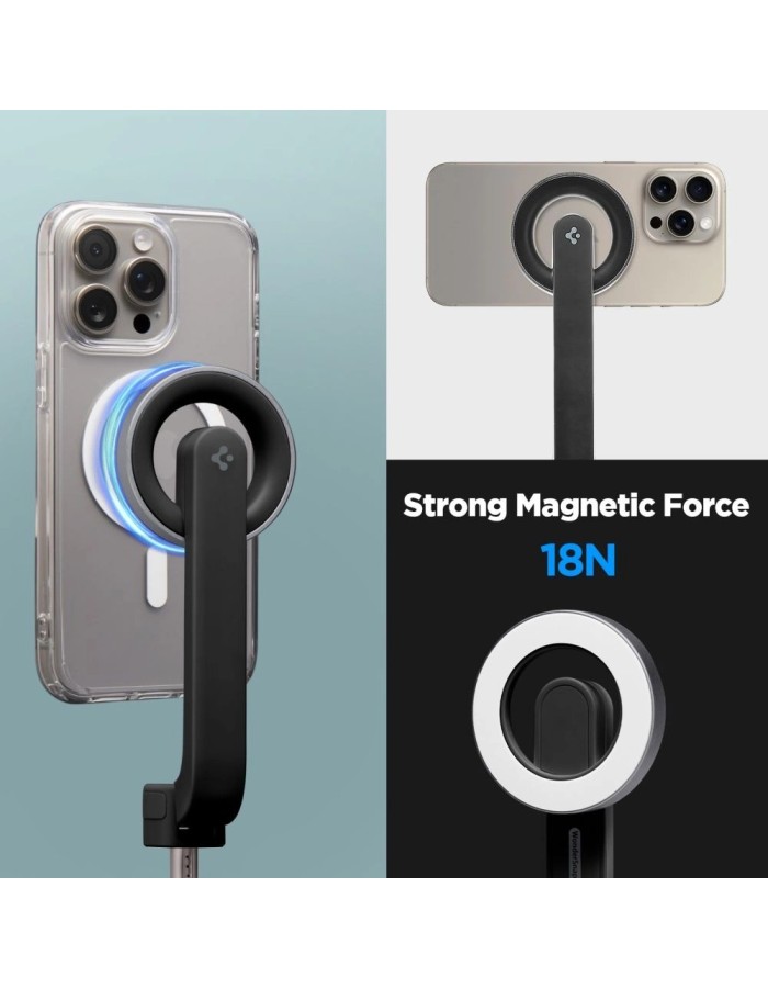 Selfie stick Spigen S571W MagSafe Bluetooth with tripod - black