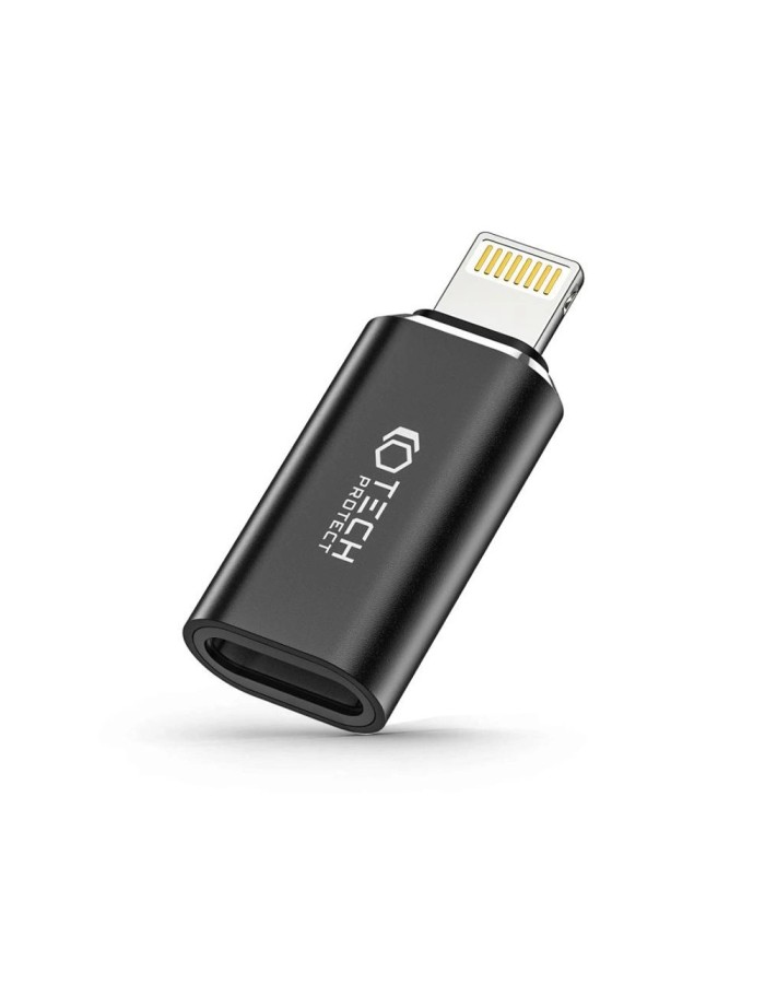 Tech-Protect UltraBoost Lightning (Male) / USB-C (Female) Adapter - Black
