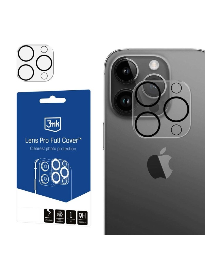 Apple iPhone 15 Pro/15 Pro Max - 3mk Lens Pro Full Cover Apple iPhone 15 Pro/15 Pro Max - 3mk Lens Pro Full Cover