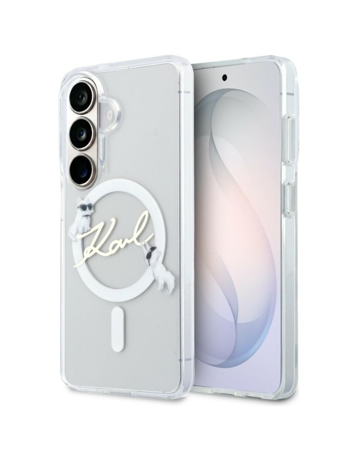 Karl Lagerfeld IML KC Script MagSafe Case for Samsung Galaxy S26 Plus - Transparent Karl Lagerfeld IML KC Script MagSafe Case for Samsung Galaxy S26 Plus - Transparent