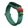 Strap Xmas for Xiaomi Mi Band 3 / 4 Christmas Silicone Strap Bracelet with Bell - Dark Green Strap Xmas for Xiaomi Mi Band 3 / 4 Christmas Silicone Strap Bracelet with Bell - Dark Green