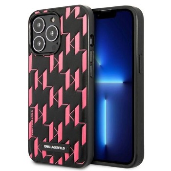 Karl Lagerfeld Monogram Plaque iPhone 13 Pro / 13 6.1" Case - Pink