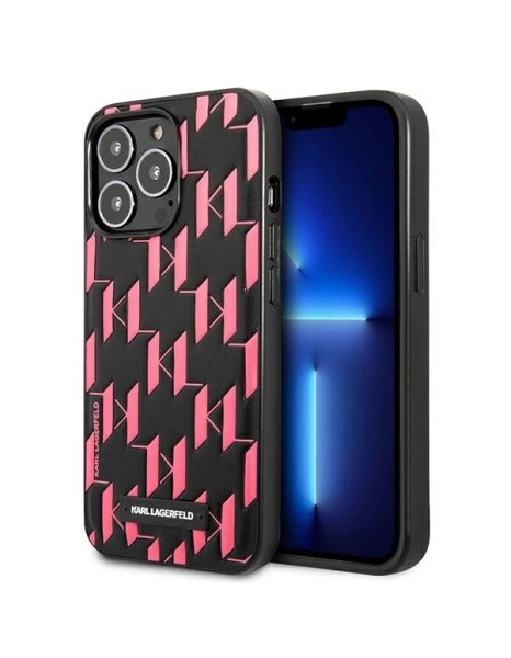 Karl Lagerfeld Monogram Plaque iPhone 13 Pro / 13 6.1" Case - Pink