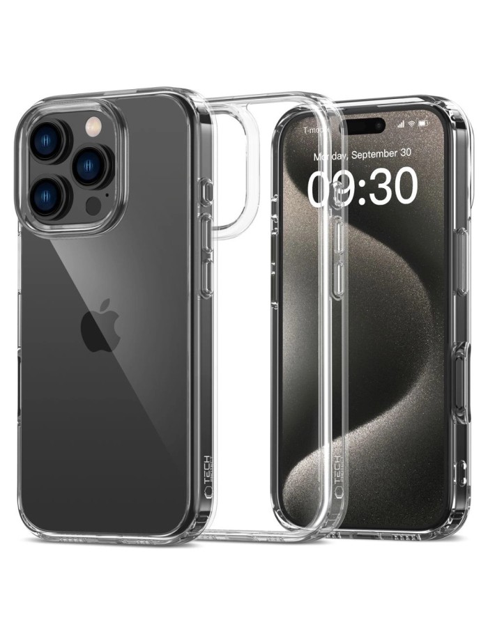 Tech-Protect FlexAir Hybrid iPhone 16 Pro Max Case - Clear Tech-Protect FlexAir Hybrid iPhone 16 Pro Max Case - Clear