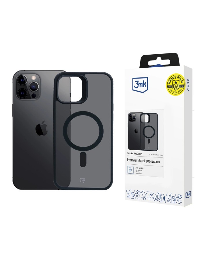 3mk Smoke MagCase for Apple iPhone 12 Pro Max - Black
