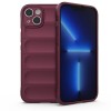 Magic Shield Case case for iPhone 14 Plus elastic armored case in burgundy Magic Shield Case case for iPhone 14 Plus elastic armored case in burgundy
