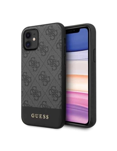 Guess 4G Stripe Collection case for iPhone 11 6.1" / Xr - gray Guess 4G Stripe Collection case for iPhone 11 6.1" / Xr - gray