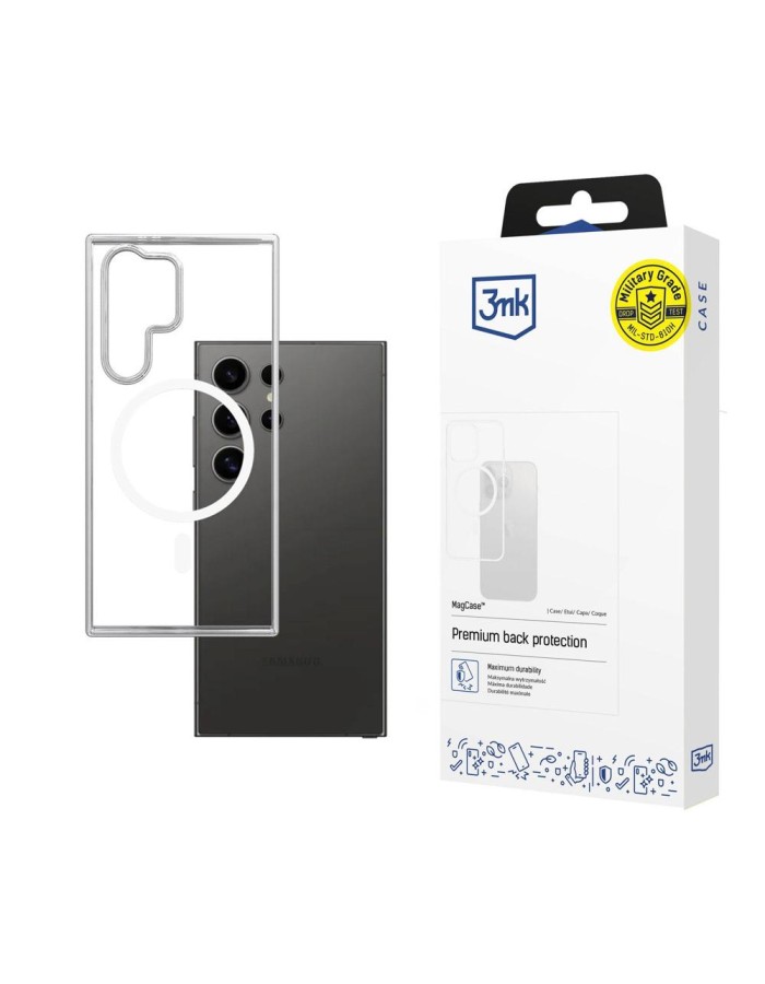 3mk MagCase case with magnetic module for Samsung Galaxy S24 Ultra - transparent