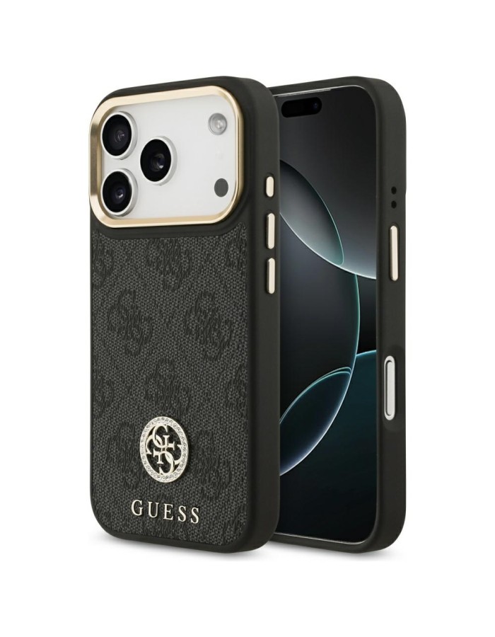 Guess 4G Strass Logo MagSafe case for iPhone 17 Pro - black