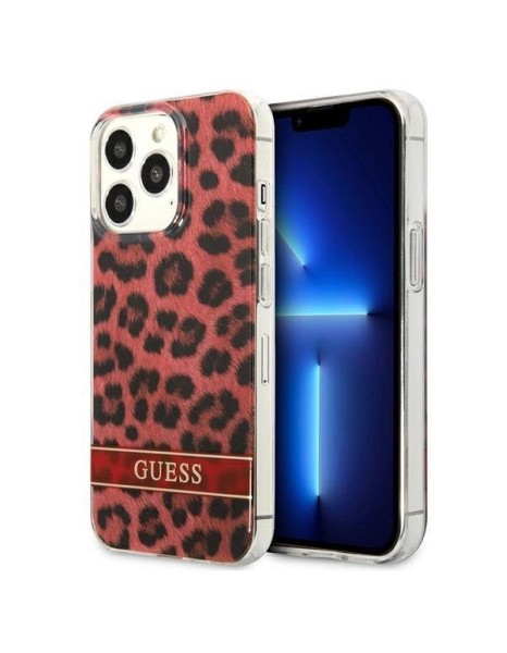 Guess GUHCP13LHSLEOR iPhone 13 Pro / 13 6.1" red/red hardcase Leopard