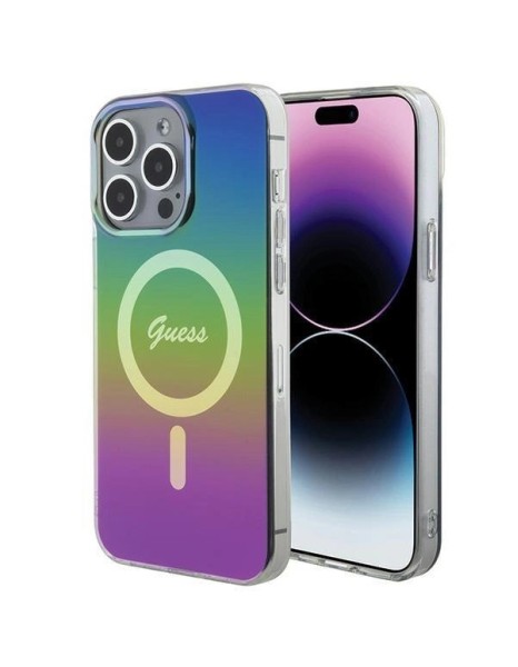 Guess IML Iridescent MagSafe case for iPhone 15 Pro - black Guess IML Iridescent MagSafe case for iPhone 15 Pro - black