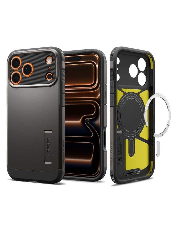 Spigen Tough Armor "T" MagSafe Case for iPhone 17 Pro Max - Gray Spigen Tough Armor "T" MagSafe Case for iPhone 17 Pro Max - Gray