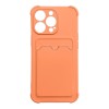 Card Armor Case Pouch Cover for iPhone 12 Pro Max Card Wallet Silicone Air Bag Armor Cover Orange Card Armor Case Pouch Cover for iPhone 12 Pro Max Card Wallet Silicone Air Bag Armor Cover Orange