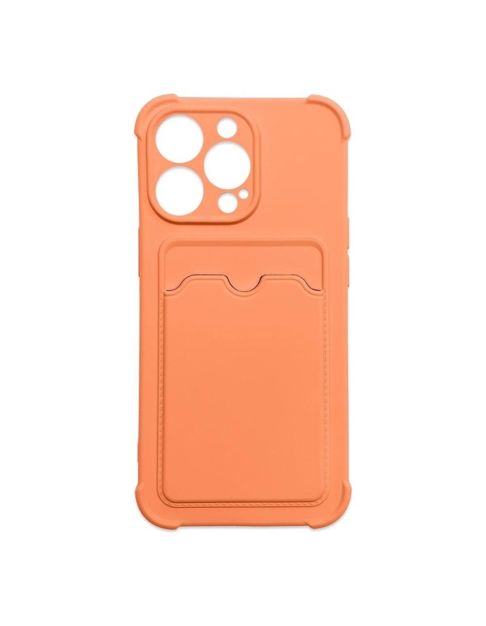 Card Armor Case Pouch Cover for iPhone 13 Pro Max Card Wallet Silicone Air Bag Armor Cover Orange Card Armor Case Pouch Cover for iPhone 13 Pro Max Card Wallet Silicone Air Bag Armor Cover Orange