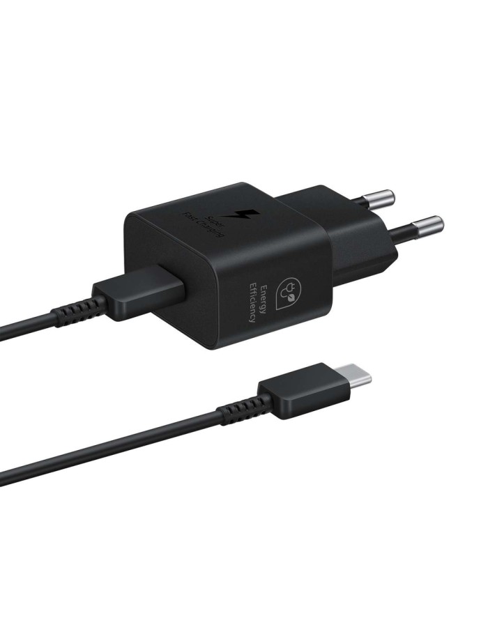 Samsung EP-T2510XBEGEU 25W SFC GaN wall charger with USB-C cable - black Samsung EP-T2510XBEGEU 25W SFC GaN wall charger with USB-C cable - black