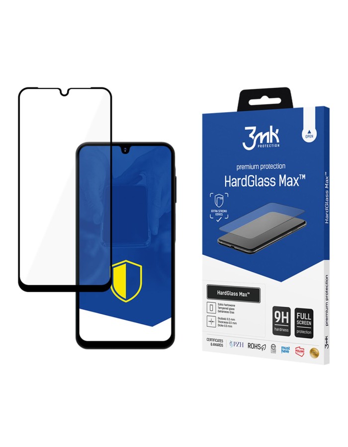 Reinforced full-screen tempered glass 3mk HardGlass Max Black for Samsung Galaxy A16/A26/M16