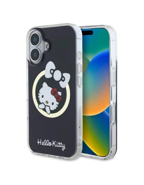Hello Kitty IML Fun bow Magsafe iPhone 16 Case - Black Hello Kitty IML Fun bow Magsafe iPhone 16 Case - Black