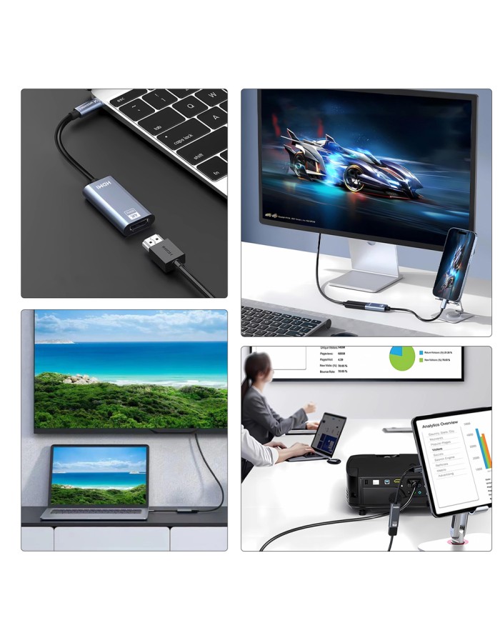 Wozinsky WACH-01 USB-C - HDMI 4K 60Hz Adapter - Black