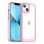 Outer Space Case iPhone 14 Plus hard cover with a gel frame pink