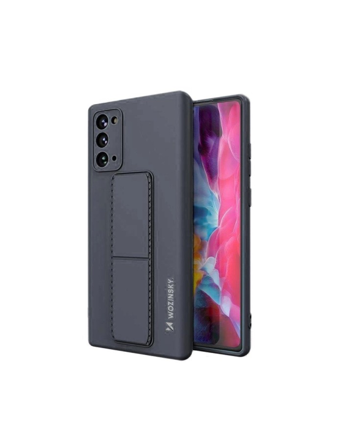 Wozinsky Kickstand Case silicone case with stand Samsung Galaxy Note 20 case navy blue Wozinsky Kickstand Case silicone case with stand Samsung Galaxy Note 20 case navy blue