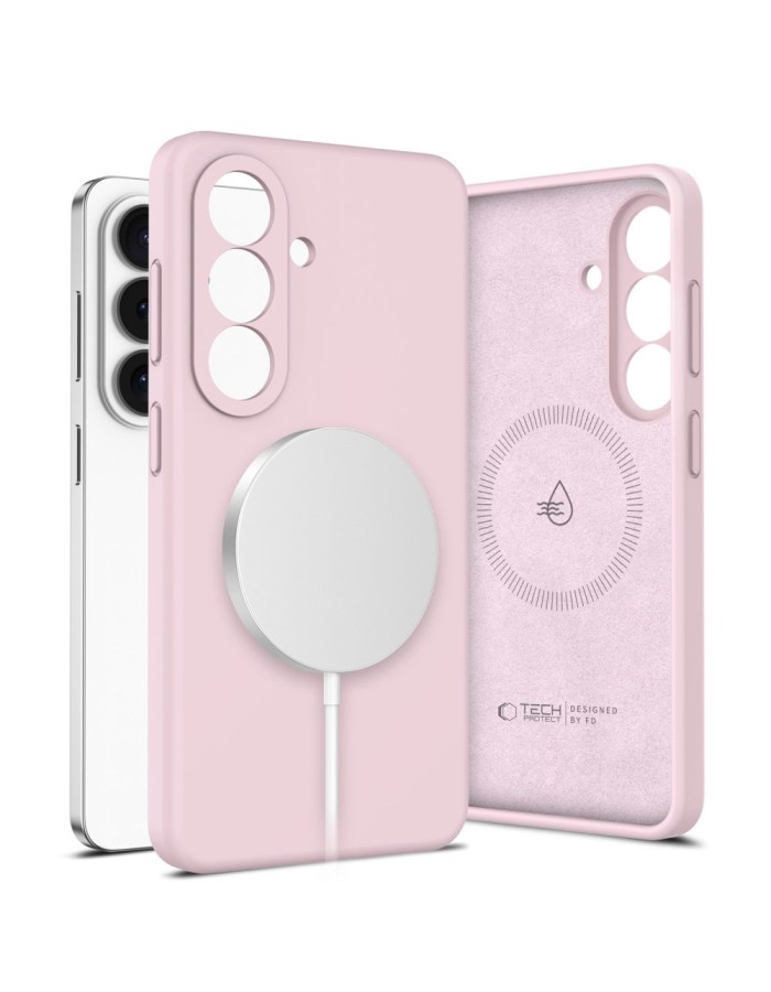 Tech-Protect Silicone MagSafe Case for Samsung Galaxy S26 - Pink