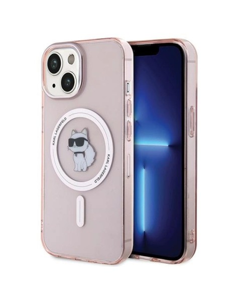 Karl Lagerfeld IML Choupette MagSafe case for iPhone 15 - pink