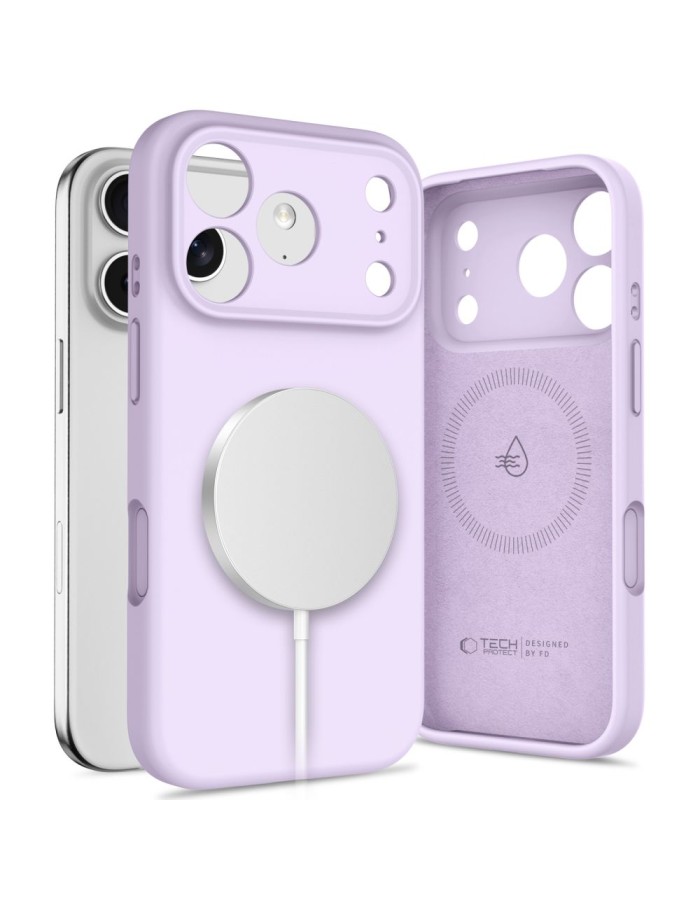 Tech-Protect Silicone MagSafe Case for iPhone 17 Pro Max - Purple Tech-Protect Silicone MagSafe Case for iPhone 17 Pro Max - Purple