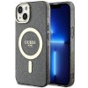 Guess Glitter Gold MagSafe case for iPhone 14 - black Guess Glitter Gold MagSafe case for iPhone 14 - black