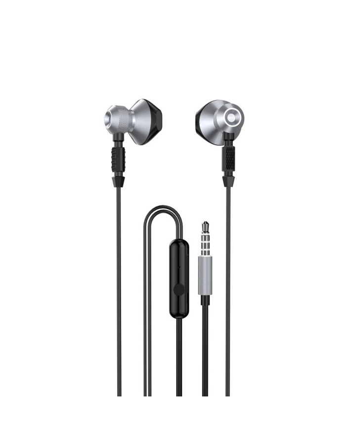 Dudao Metal Wired Earbuds 3.5mm Mini Jack Gray (X2C-Gray)