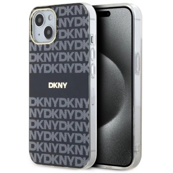 DKNY IML Mono &amp;amp; Stripe MagSafe Case for iPhone 15/14/13 - Black
