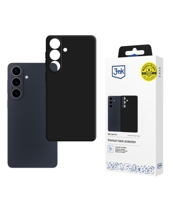 3mk Matt Case Pro for Samsung Galaxy S26 Pro - Matte Black