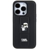 Karl Lagerfeld Gripstand Saffiano Karl&amp;amp;Choupette Pins case for iPhone 11 / Xr - black