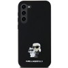 Karl Lagerfeld Silicone Karl&amp;amp;Choupette Metal Pin case for Samsung Galaxy A35 - black
