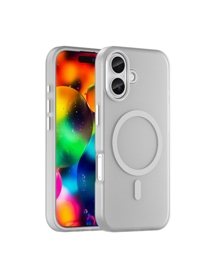 Magnetic Abrasive iPhone 17 Case Compatible with MagSafe - Matte White