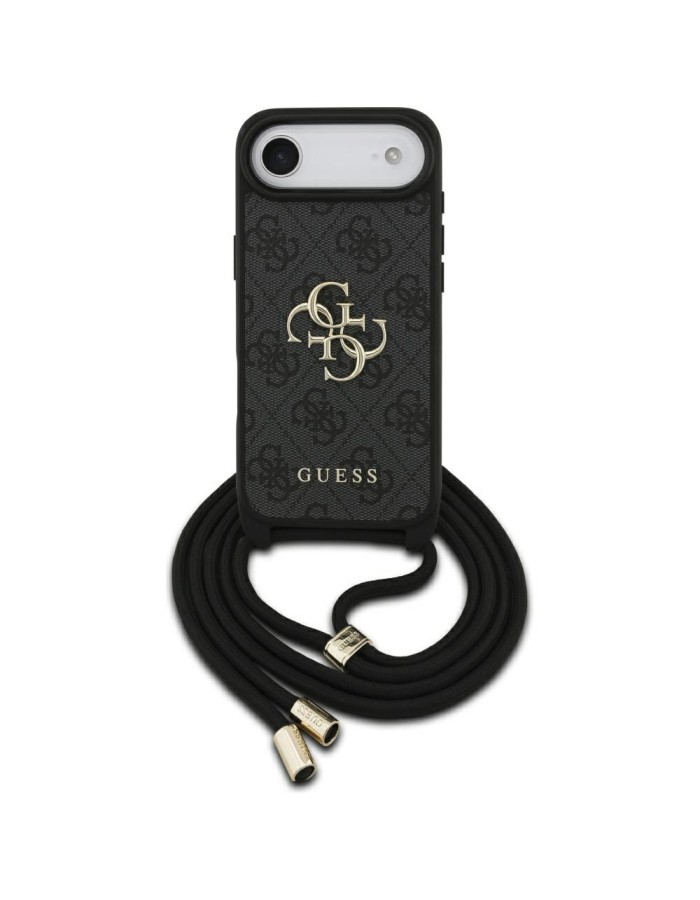 Guess 4G Big Logo Cord Stap Crossbody Case for iPhone Air - Black Guess 4G Big Logo Cord Stap Crossbody Case for iPhone Air - Black