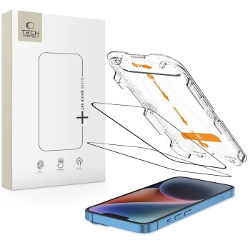 Tech-Protect Quick Set+ 2-pack tempered glass for iPhone 13 / 13 PRO / 14 / 16e / 17e