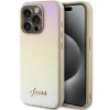 Guess Saffiano Iridescent Script case for iPhone 14 Pro - gold Guess Saffiano Iridescent Script case for iPhone 14 Pro - gold