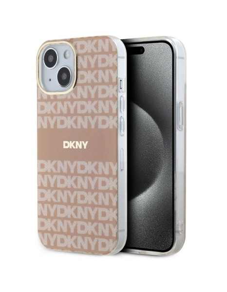 DKNY IML Mono & Stripe MagSafe case for iPhone 15 / 14 / 13 - pink DKNY IML Mono & Stripe MagSafe case for iPhone 15 / 14 / 13 - pink