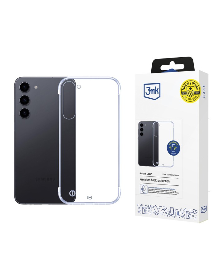 3mk Just20g Clear Case for Samsung Galaxy S23+ - transparent