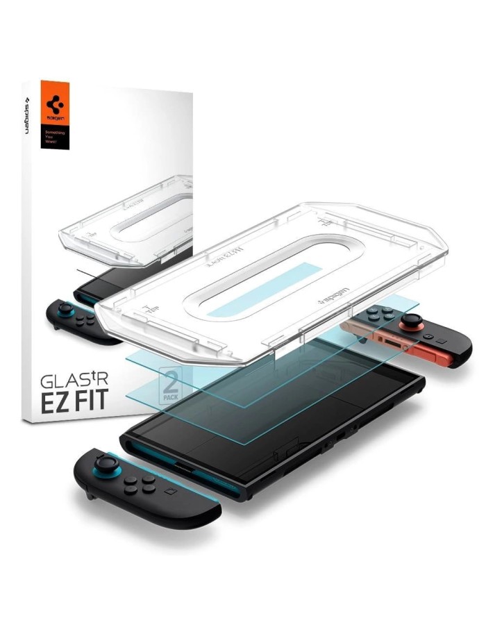 Spigen Glas.Tr ”EZ FIT” Tempered Glass 2-pack for Nintendo Switch 2 - Transparent Spigen Glas.Tr ”EZ FIT” Tempered Glass 2-pack for Nintendo Switch 2 - Transparent
