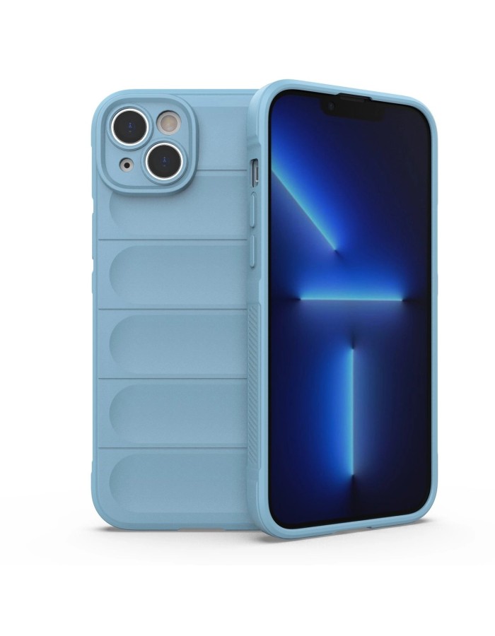 Magic Shield Case case for iPhone 14 Plus flexible armored case light blue