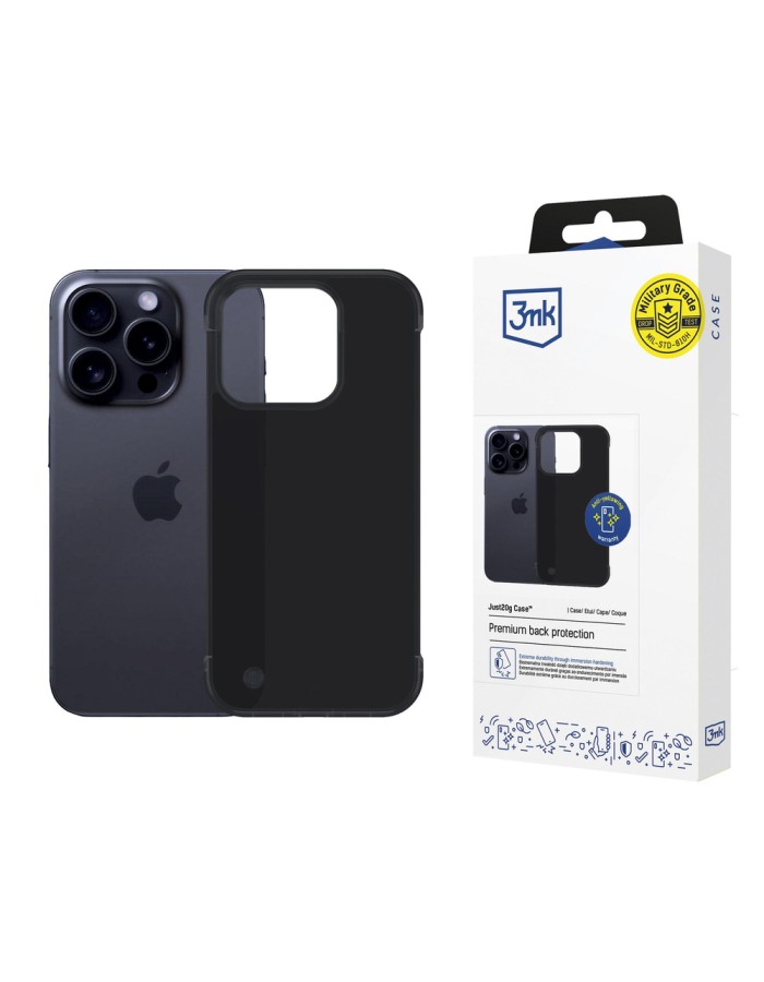 3mk Just20g Matt Case for iPhone 16 Pro - Matte Black
