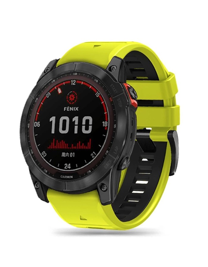 Tech-Protect IconBand Pro Strap for Garmin Fenix 3 / 5X / 3HR / 5X Plus / 6X / 6X Pro / 7X - Lime Black