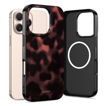 Tech-Protect Lamano MagSafe Case for iPhone 16 Pro Max - Black and Red Tech-Protect Lamano MagSafe Case for iPhone 16 Pro Max - Black and Red