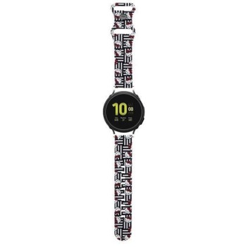 Hello Kitty Silicone Heads &amp; Stripes universal 20mm - black