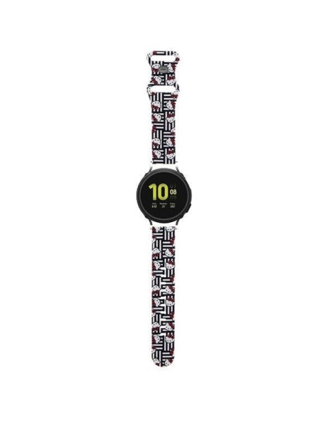 Hello Kitty Silicone Heads &amp; Stripes universal 20mm - black