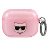 Karl Lagerfeld Glitter Choupette Case for AirPods 3 - Pink