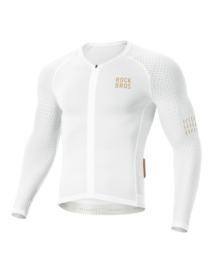 Rockbros YDCX008 Diamond Long Sleeve Cycling Jersey Size XS - White